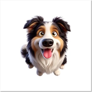 Cute Border Collie puppy Posters and Art